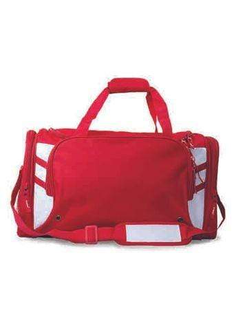 Aussie Pacific Tasman Sports Bag 4001 Active Wear Aussie Pacific Red/White  